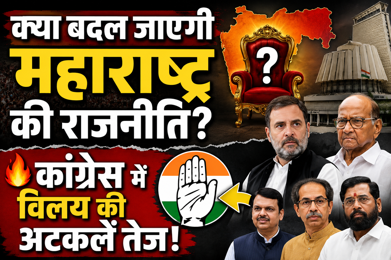 महाराष्ट्र की राजनीति में बड़ा फेरबदल संभव! क्या कांग्रेस में विलय की राह पर है शरद पवार गुट? अटकलों का बाजार गर्म