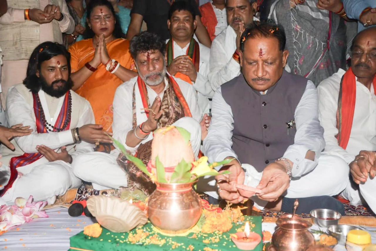 सक्ती में भाजपा के नए जिला कार्यालय ‘पं. श्यामा प्रसाद मुखर्जी भवन’ का भूमिपूजन