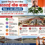 मुख्यमंत्री विष्णु देव साय ने डुमरतराई थोक बाजार फेस-2 का किया लोकार्पण, सरदार पटेल के नाम पर होगा परिसर